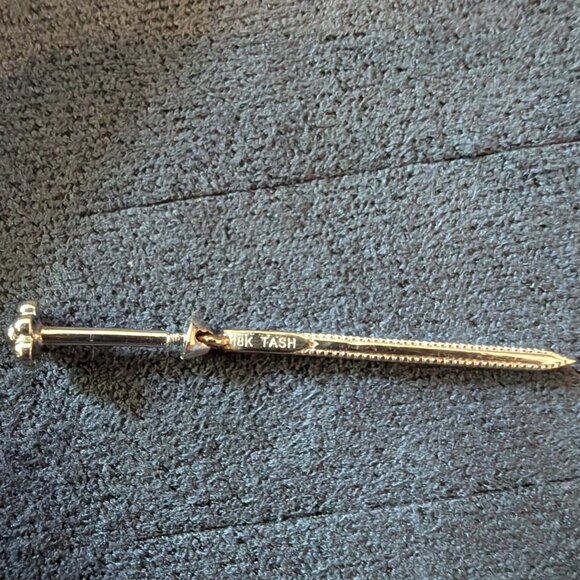 **Brand New** Maria Tash 18mm Diamond Eternity Bar Charm Threaded Stud Earring - Picture 3 of 7